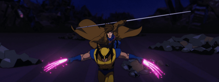 Wolverine and Gambit storm the sentinels
